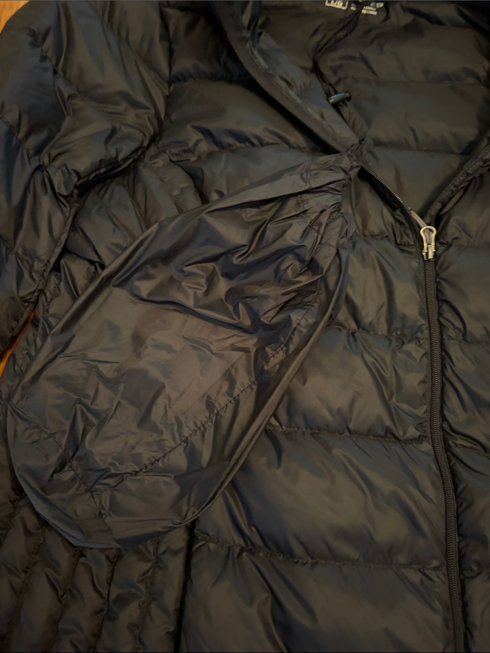 Heat Keep Women's Hooded Packable Black Puffer Jacket - Picture 4 of 7